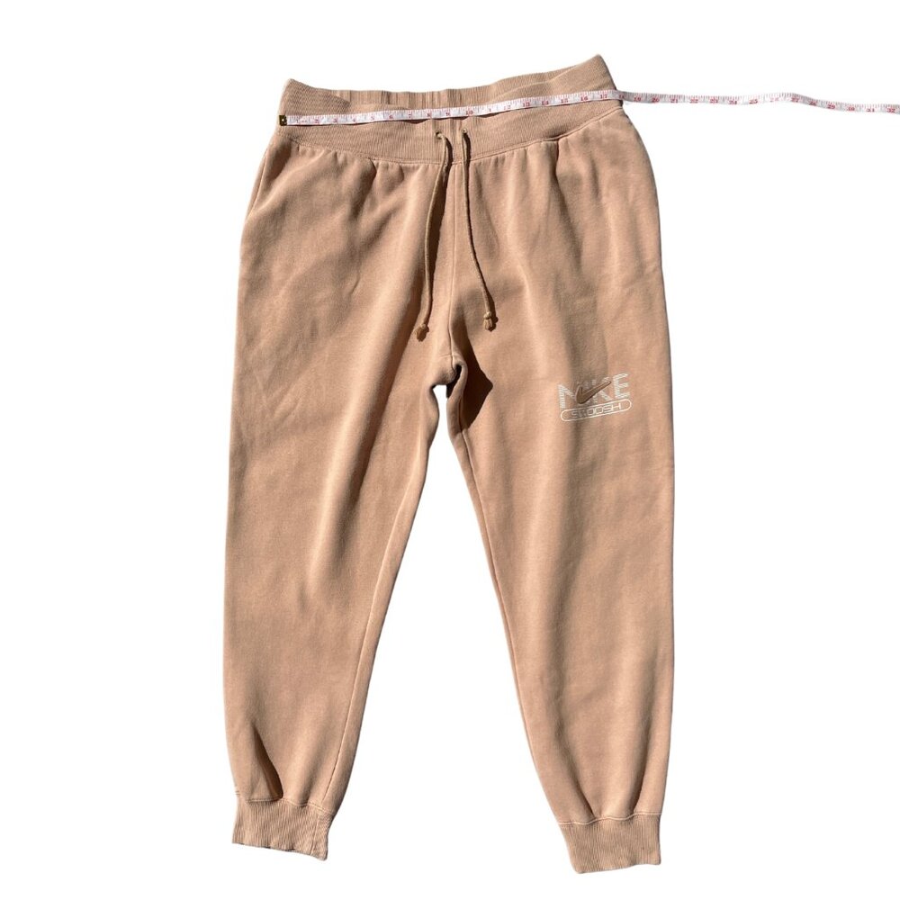 Nike Sweatpants Men's Size XL Tan Fleece Joggers Athletic Pants Swoosh Logo - Picture 5 of 14